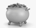 Pot with Gold Coins 3d model