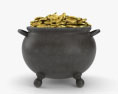 Olla con monedas de oro Modelo 3D