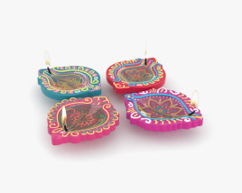 Diwali Diya Lamp 3D model