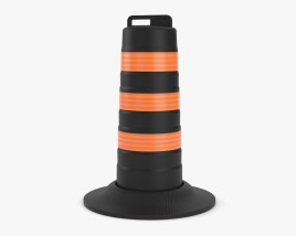 Traffic Road Barrel North American Style Modèle 3D