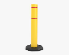 Removable Bollard with Rubber Base 3D model