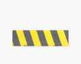 Concrete Barrier yellow-black 3d model