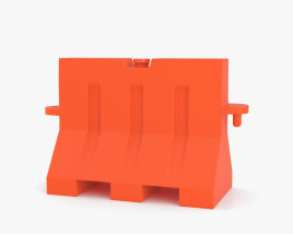Portable Traffic Barrier 3D model