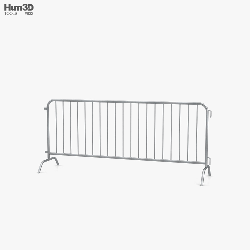 Crowd Control Barrier 3D model