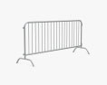 Crowd Control Barrier 3d model