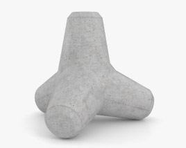 Tetrapod aus Beton 3D-Modell
