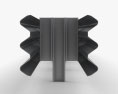Thrie-Beam Guardrail Barrier Double Sides 3D модель