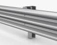 Thrie-Beam Guardrail Barrier Ending 3D 모델 