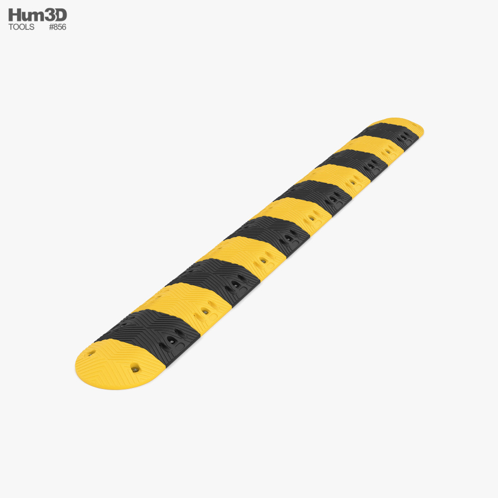 Traffic Safety Speed Bump Type 1 3D model