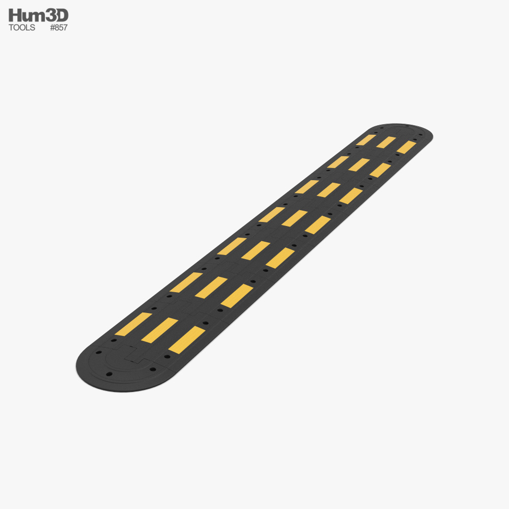 Traffic Safety Speed Bump Type 2 3D model