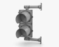Two Section Traffic Light NY Style 3d model