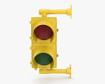 Two Section Traffic Light NY Style 3d model