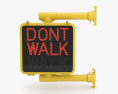 Walk/Don’t Walk Pedestrian Signal Single 3d model