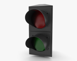 Traffic Light Two Section 3D model