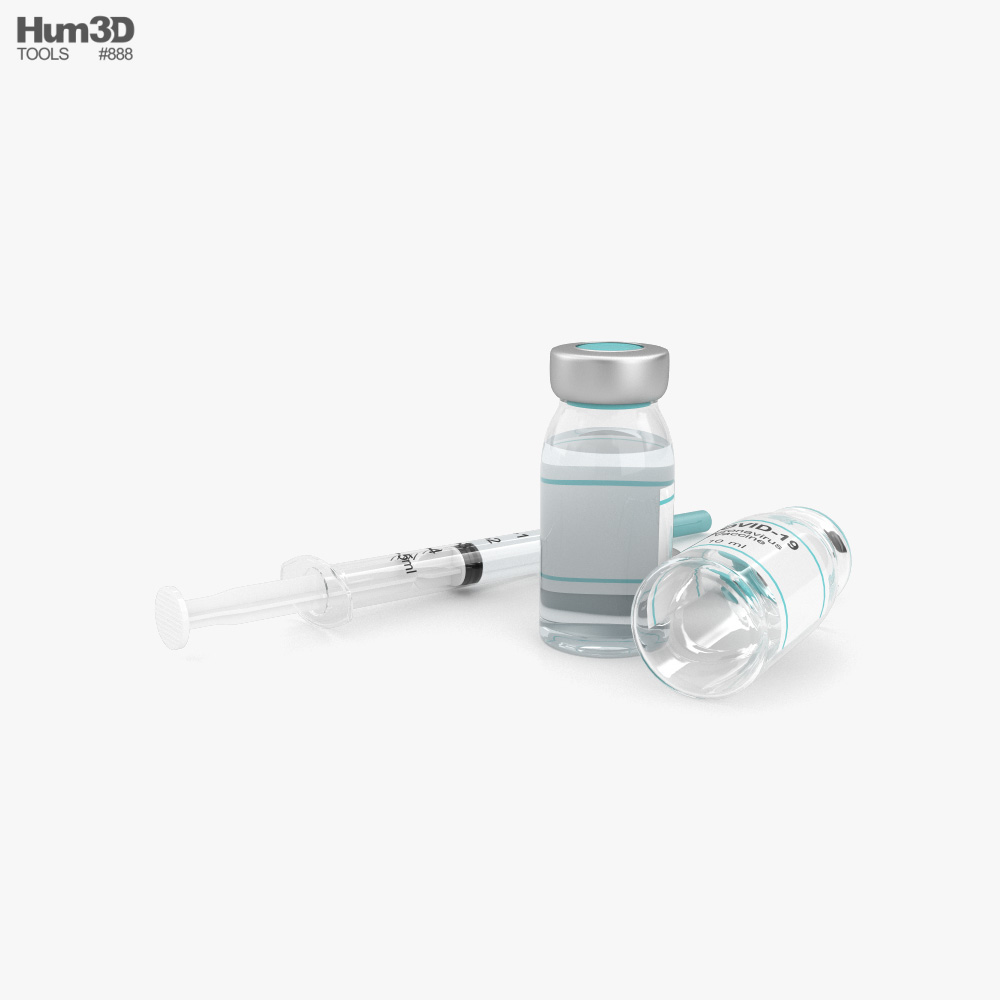코로나 19 백신 3D 모델 