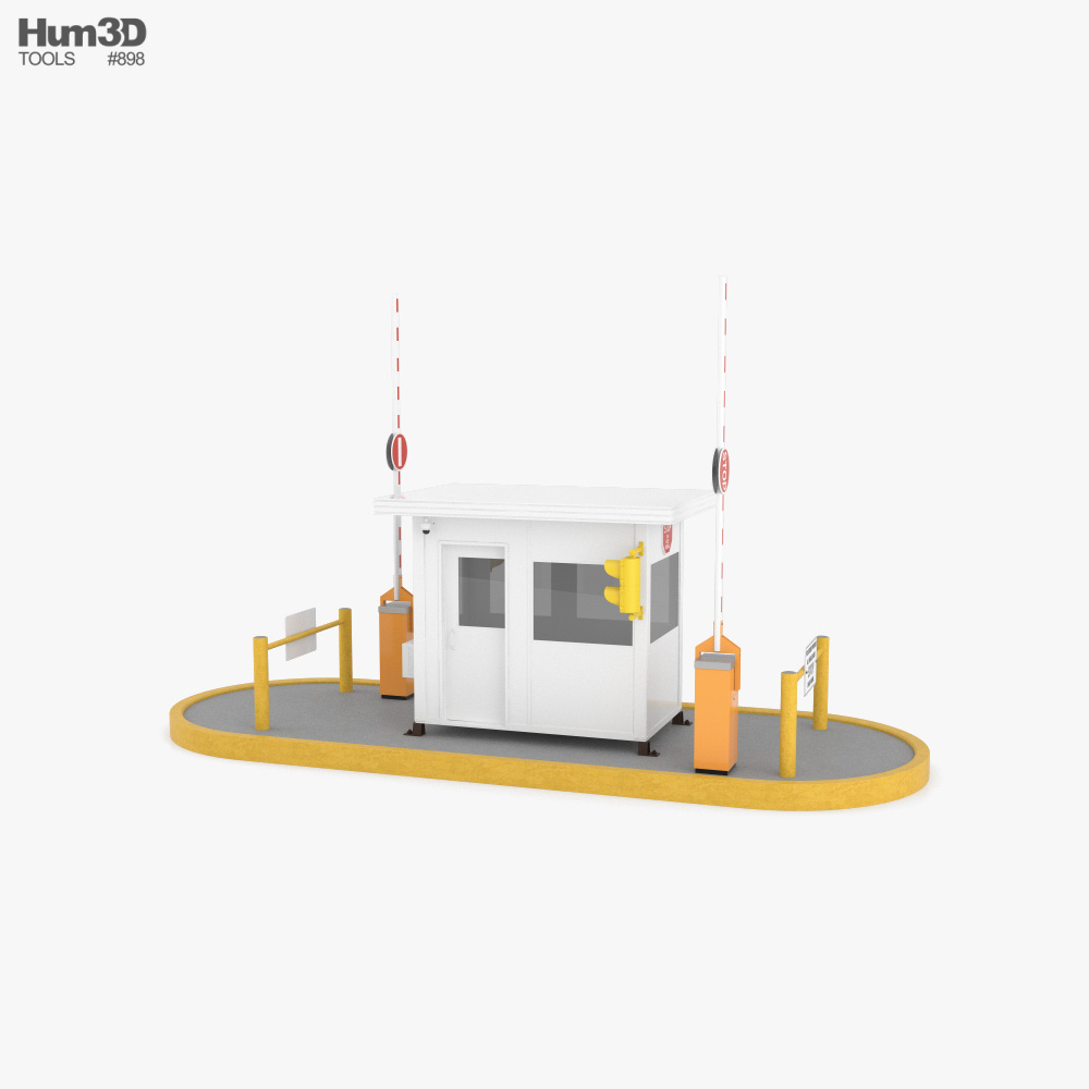 Security Guards Booth 3D model