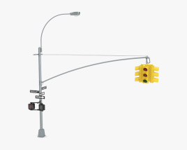 Traffic Light Post 3D model