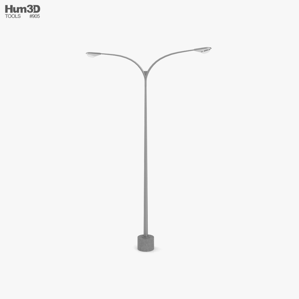 Lamp Post Double 3D model