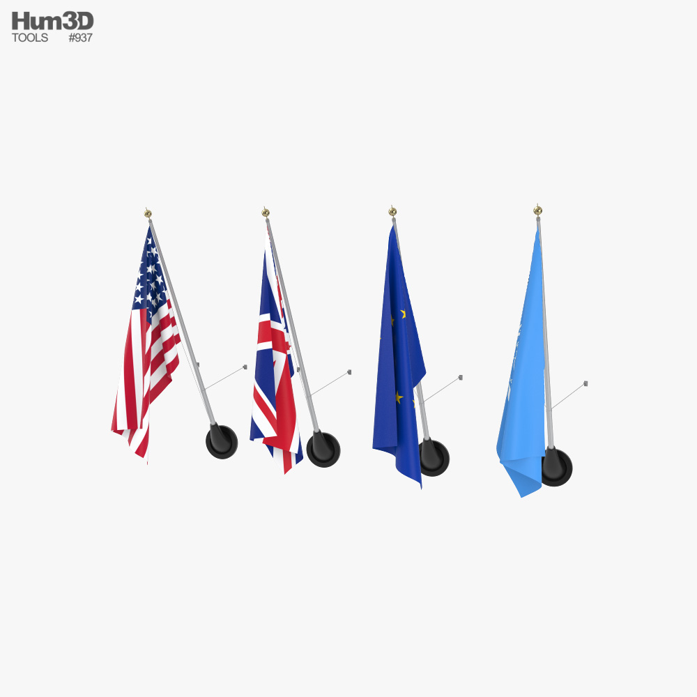 Flags 3D model