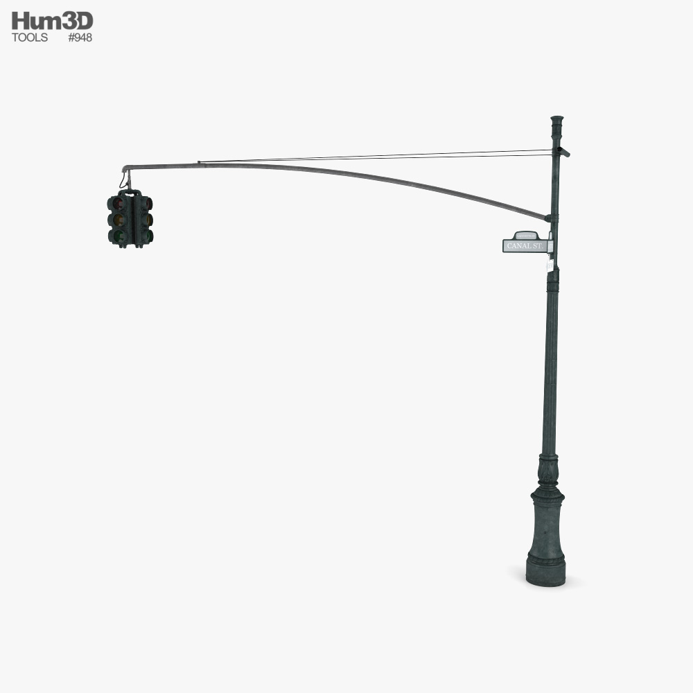 NY Traffic Light 3D model