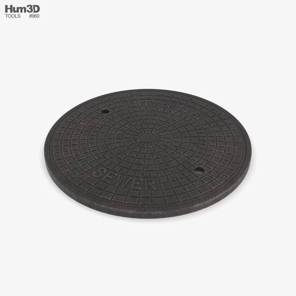 Sewer Hatch LA Style 3D model