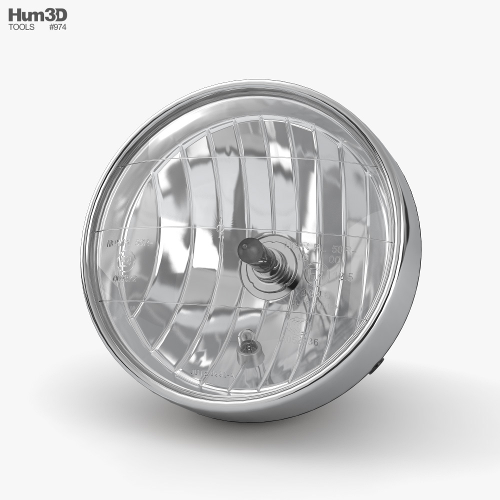 Classic Headlight for Motorcycle 3D model
