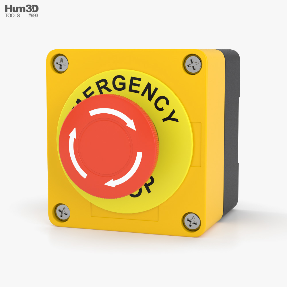 Emergency Stop Button 3D model