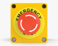 Botão de paragem de emergência Modelo 3d