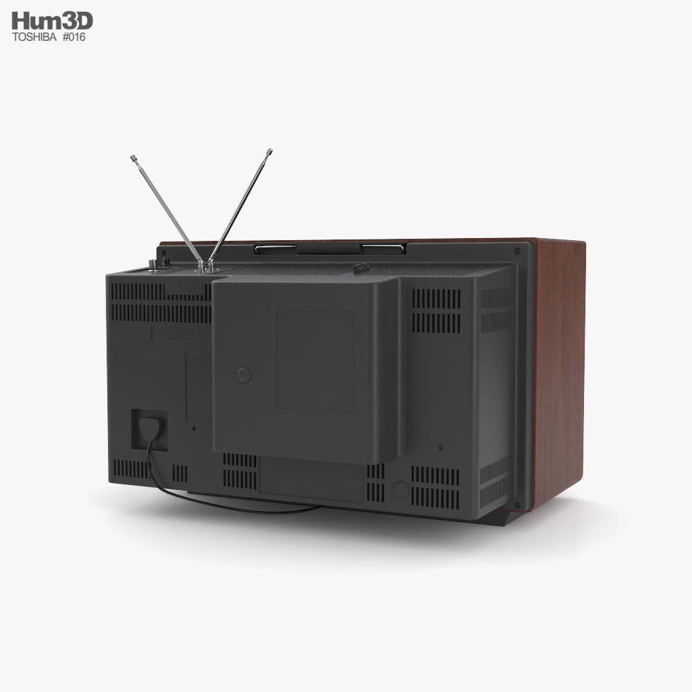 Toshiba Blackstripe Retro TV 3d model