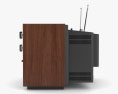 Toshiba Blackstripe  레트로 TV 3D 모델 