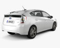Toyota Prius 2010 3D 모델  back view