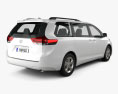 Toyota Sienna 2011 3d model back view