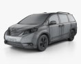 Toyota Sienna 2011 3d model wire render