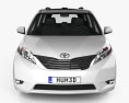 Toyota Sienna 2011 3d model front view