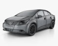 Toyota Avensis sedan 2012 3d model wire render