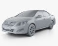 Toyota Corolla 2010 3D-Modell clay render