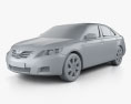 Toyota Camry 2011 with HQ interior 3d model clay render