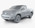 Toyota Tundra Regular Cab 2014 3D-Modell clay render