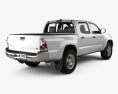 Toyota Tacoma Double Cab 2011 3D 모델  back view
