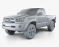 Toyota Tacoma Regular Cab 2014 3D-Modell clay render