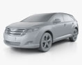Toyota Venza 2013 3d model clay render
