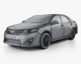 Toyota Camry 2014 US Version 3d model wire render