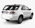 Toyota Fortuner 2014 3D 모델  back view