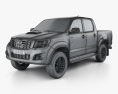 Toyota Hilux Double Cab 2015 3d model wire render