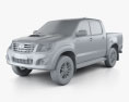 Toyota Hilux Double Cab 2015 3d model clay render