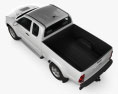 Toyota Hilux Extra Cab 2015 3d model top view