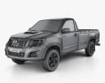 Toyota Hilux Regular Cab 2015 3d model wire render