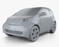 Toyota IQ 2012 3d model clay render