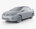 Toyota Corolla 2015 3d model clay render