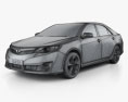 Toyota Camry US SE 2015 3d model wire render